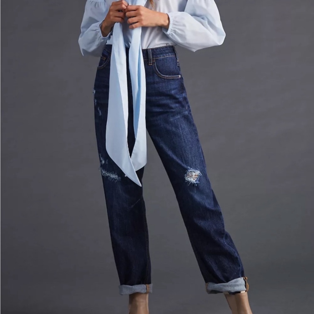Anthropologie Pilcro The Bow Boyfriend Jeans Size 28